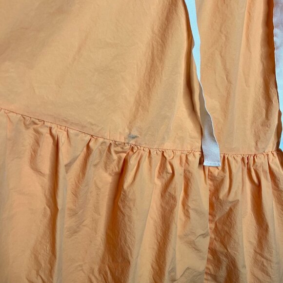 Peter Som Collective Marigold Orange Tiered Tie Back Midi Dress Women's Size 6 - Picture 9 of 11